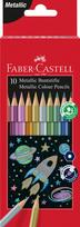 Spalvoti pieštukai Faber-Castell Metallic 10 spalvų