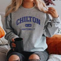 Chilton mokyklos džemperis Gilmore Girls dovanos Žvaigždžių Hallow džemperis Moteriški gobtuvukai Luke's Diner megztinis Ilgomis rankovėmis megztiniai Viršus M pilka spalva