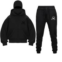 Jujutsu Kaisen Anime gobtuvėlių rinkinys Integruotas dvigubo sluoksnio šiltas vėjo nepraleidžiantis su užtrauktuku gobtuvas Y2k Vintažinis bliuzonas Streetwear XL black