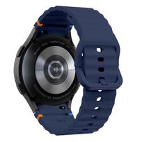 Silikoninė apyrankė skirta Samsung Galaxy Watch 7 FE 6 4 Classic 5 pro 44mm 40mm 43mm 47mm 45mm apyrankė Galaxy Watch6 7 dirželis 6 classic 43mm 47mm vidurnakčio mėlyna spalva