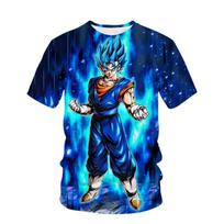2025 Dragon Ball Z marškinėliai Vegeta drabužiai vyrams trumpomis rankovėmis animacinis Super Saiyan marškinėliai džersis gatvės apranga vasara Goku Gmy viršūnės 130 blue