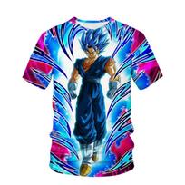 2025 Dragon Ball Z marškinėliai Vegeta drabužiai vyrams trumpomis rankovėmis animacinis Super Saiyan marškinėliai džersis gatvės apranga vasara Goku Gmy viršūnės 5XL blue
