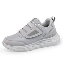 Nauji ypač platūs, minkštu padu, kvėpuojantys tinklelio, Velcro užsegimo moteriški laisvalaikio vieno batraiščio batai, mados tendencija, vaikščiojimo batai 40 gray