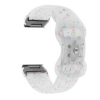 Silikoninė apyrankė „Garmin“ laikrodžiui Fenix 8/5/5X/5XPlus/6/6X Pro/7/7x/Forerunner945 Quick Fit Metalinis adapteris „Garmin“ laikrodžio apyrankei 26mm white