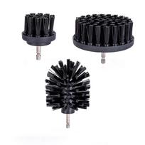 3Pcs Drill Brush Attachment Set Power Scrubber Wash Cleaning Brushes Tool Kit for Clean Car Wheel Tire Glass Window mėlyna
