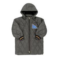 Mini Rodini Dino Patch Quilted Parka Kids Jacket 2571010397 2571010397 (128/134) gray