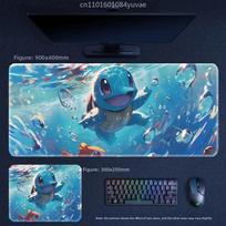 Klasikinis Animacinis Anime Pokémon Pikachu Mewtwo Eevee Odinis Pelės Kilimėlis Lucario Squirtle Gardev Klaviatūros Padėklas Didelis Žaidimų Stalo Kilimėlis 60x30 cm