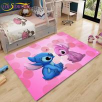 Anime Stitch kilimas Vaikų kilimai Svetainės arbatos staliuko kilimėliai Miegamojo kilimas Plaunami grindų kilimėliai Namų zonos kilimėlis 40cm x 60cm gray