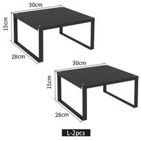 Metal Spice Organizer Bathroom Shelf Space Saving for Home Office Wall Cabinet Storage Rack Kitchenware Holder Kitchen Shelves black