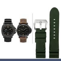 Skirta Panerai SUBMERSIBLE PAM 111 441 616 Laikrodžių apyrankės Minkšta silikoninė guma 22mm 24mm Vyriški laikrodžių priedai Dirželis 22mm black