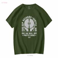 Sub Pop Records Grunge muzikos parduotuvė Sietlas Marškinėliai Vidutinio dydžio vintage Išplauti Minkšti Unisex Viršutinė dalis kasdieniam dėvėjimui Universalūs vyriškas M gray