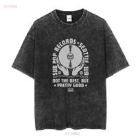 Sub Pop Records Grunge muzikos parduotuvė Sietlas Marškinėliai Vidutinio dydžio vintage Išplauti Minkšti Unisex Viršutinė dalis kasdieniam dėvėjimui Universalūs vyriškas XL gray