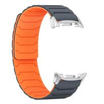 Magnetinis dirželis Samsung Galaxy Watch 8 44mm 40mm Silikoninis kilpos dirželis Pakeičiama apyrankė Watch8 Classic 46mm Priedai Watch Ultra 47mm orange