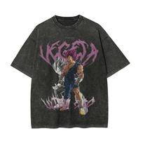 Dragon Ball 2026 Vasariniai Oversized Marškinėliai 100% Medvilnė Skalbti Vintažiniai Vegeta Ultra Ego Spausdinimas Unisex Kasdieniniai Marškinėliai Anime Gerbėjams Y2k L black