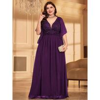 Didelio dydžio vakarinės šventinės suknelės Ilgas chalatas 3XL Purple Blue XXXL beige