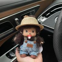 15cm Monchhichi mielas mažas beždžionukas DIY keičiamų drabužių lėlė, įvairių stilių, išskirtinis kuprinės pakabukas raktų pakabukas žaislas, suvenyrai, dovana brown