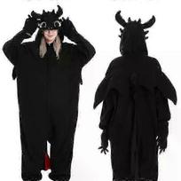 2026 Karšta!!  NAUJI Kaip priauginti drakoną Miego drabužiai Cosplay Be dantų Pižama Unisex Kostiumas 140 black