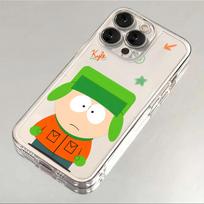 Juokingos animacijos S-South-Park telefono dėklas iPhone 17 Air 16 e 15 14 13 12 11 Pro Max Plus Mini SE 2020 2022 skaidrus dangtelis iPhone 13 Pro green