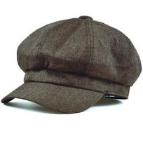 HT2520 Berets Spring Summer Women Hat Vintage Octagonal  Beret Cap Men Women Beret Breathable Linen Flat Cap Artist Painter Hat 56-58cm kava