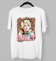 Vintažiniai Dolly Parton marškinėliai  Dolly Parton leopardiniai marškinėliai Medvilniniai marškinėliai Gerbėjo dovana Unisex marškinėliai L white