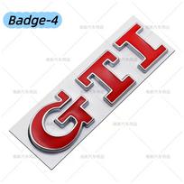 Metalinis GTI Logotipas Automobilio Priekinės Grotelės/Galinio Kamieno Emblema Ženklelis Lipdukas Priedai GTI-Badge 4 red