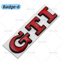 Metalinis GTI Logotipas Automobilio Priekinės Grotelės/Galinio Kamieno Emblema Ženklelis Lipdukas Priedai GTI-Badge 6