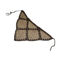 Women Color Matching Hairband Crochet Triangular Bandanas Headband Elastic Hair Bands Turban Autumn Hair Accessories chaki