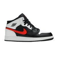 Jordan 1 Mid White Black Chile Red (GS) 38 white