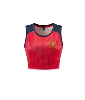 2026 Pasaulio taurės moterų futbolo liemenė greitai džiūstanti nauja tarpvalstybinė marškinėlė jogos topas vasaros S/height 140-150cm red