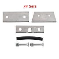 1/4 Rinkinys Stogo bagažinės tvirtinimo elementai RV fotovoltinės tvirtinimo detalės Stogo bagažinės Bėgio tvirtinimo detalės Peugeot Boxer Fiat Ducato Citroen Jumper 4 Set gray