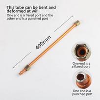 Aluminum Copper-Plated Air Compressor Exhaust Tube Pressure Relief Valve Tube 200/400/600/800Mm Bendable Air Line Hose