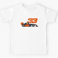 Max Verstappen 33 Formula1 Mad Max f1 Car Red bull Racing 2021 Kids T-Shirt 120 orange