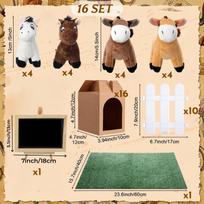 8-24Set Adopt a Horse Party Supplies Horse Stuffed Animal Horse Toys Horse Plush for Birthday Adopt a Pony Party Decoration