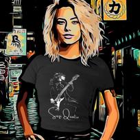 Suzi Quatro Rock Hard Boso Grotuvas Unisex Klasikiniai Marškinėliai L beige