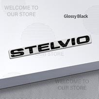 Automobilio dekoras Metalinis Stelvio Alfa Romeo raidės emblema 3D lipdukas Priedai Blizgūs juodi galinės bagažinės lipdukai RZ7 white