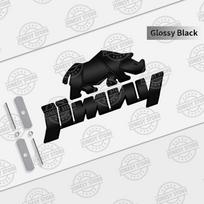 1 rinkinys Metalinis Rino Jimny grotelių logotipas Automobilio stilius 3D emblemos lipdukai Bagažinės lipdukas Suzuki visureigiui Jb74 Jb43 Jb64 Jb53 Jb32
