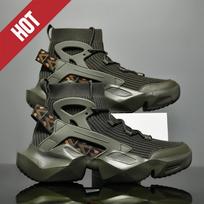 Running Shoes Casual High Top Men Sports Tenis Ankle Boots Breathable Lightweight Men Comfortable Athletic Nonskid Sock Sneakers 45 balta