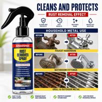 Kineshinex Multi-Purpose Rust Remover Lubricant Spray for Metal Parts, Penetrating Oil for Stuck Mechanism, Corrosion Protection, 400ml 100ml+Towel