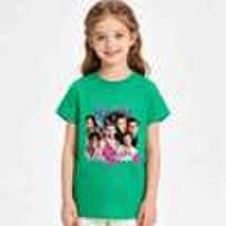 Kids Harry Styles Kiss All The Time Printed Summer Short Sleeve O-Neck T-Shirt 130cm black
