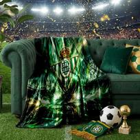 Real Betis Crest Artwork Throws Blanket Flannel Blankets Plush for Couch Bed Gifts for Men Women Travel picnic blanket Christmas fan gifts 75x90cm