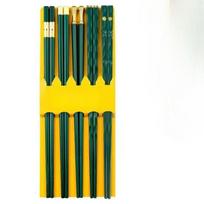 5 Pairs Japanese Chopsticks Sushi Sticks Korean Chopsticks Reusable Alloy Chop Sticks Kitchen Tableware Tool Accessories