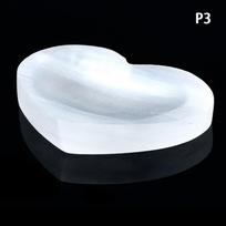 1Pc Selenite Crystal Bowl Plate Rough Carved Quartz Crystal Grid Fengshui Quartz Mineral Chakra For Home Decor Healing Gift 3