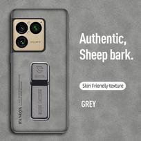Dėklai Sony Xperia 1 VIII odiniai Skinsheep PU odos magnetinis laikiklis smūgiams atsparus dėklas Sony Xperia 1 VIII matinis telefono galinis dangtelis Sony Xperia 1 VIII pilka