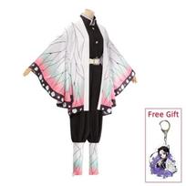 Kochou Shinobu Cosplay Kostiumas Anime Shinobu Perukas Haori Uniforma Moterys Vaikai Helovino Drabužiai Kids 120CM white
