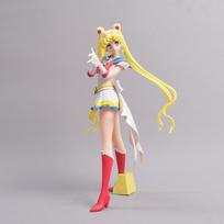 Sailor Moon Anime figūrėlių rinkinys 23cm Meiou Setsuna Kaiou Michiru Haruka Tomoe Hotaru Blizgučiai ir Glamūras Veiksmo figūrėlės Žaislas Dovana gray