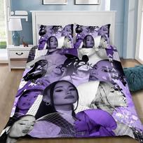Singer A-Ariana G-Grande Bedding Set For Bedroom Soft Modern Bedspreads Comefortable Kids Duvet Cover Quilt Cover And Pillowcase EU Single 135*200cm/53x79in 3pcs black
