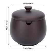 Wooden Condiment Container Pot Wood/Brown/Black Flip Top Spice Jar  For Kitchen juoda