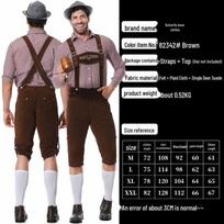 Bavariškas Oktoberfest vyriškas tradicinis drabužių komplektas XXL gray