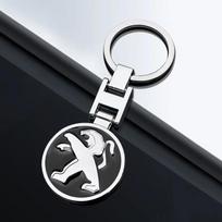 3D Metalinis Peugeot Ženklelis Raktų Pakabukas Raktų Žiedelis Emblema Automobilio Aksesuarai Peugeot 106 406 407 307 206 301 408 4008 208 3008 308 508 607 juoda
