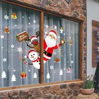 Kalėdų Senelis Kalėdų sienos langų lipdukai Susituokti Kalėdų puošmena namams Kalėdų papuošalai Kalėdų Navidad Dovana Naujieji Metai 1 gray
